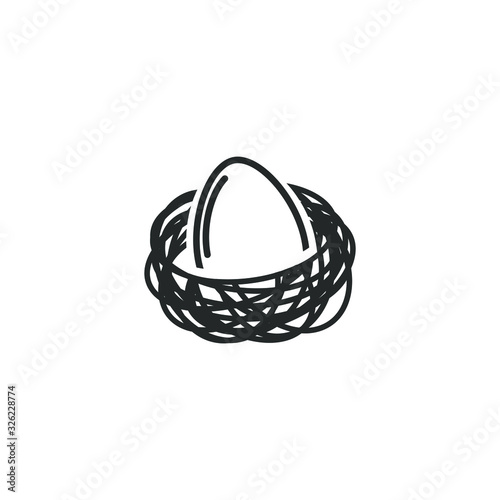nest egg icon template color editable. nest egg symbol vector sign isolated on white background illustration for graphic and web design.