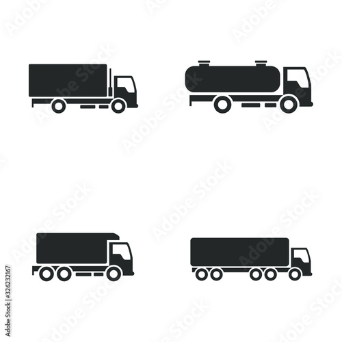 truck icon template color editable. truck transportation symbol vector sign isolated on white background illustration for graphic and web design.