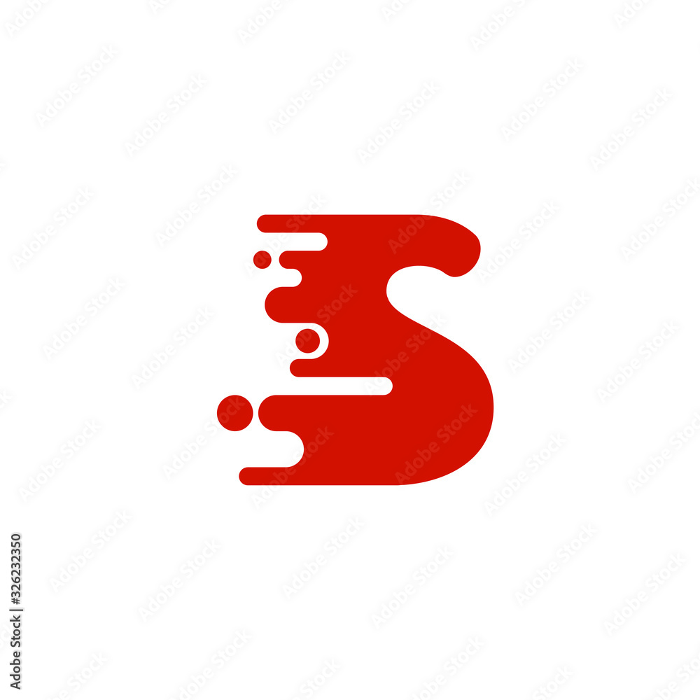 initial letter S with speed effect initial letter S with speed effect
