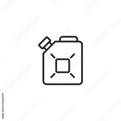 jerrycan oil icon template color editable. Canister of gasoline symbol vector sign isolated on white background illustration for graphic and web design.