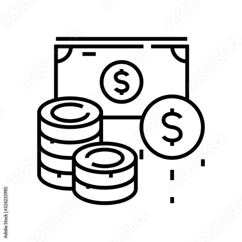 Financial possibilities line icon, concept sign, outline vector illustration, linear symbol.