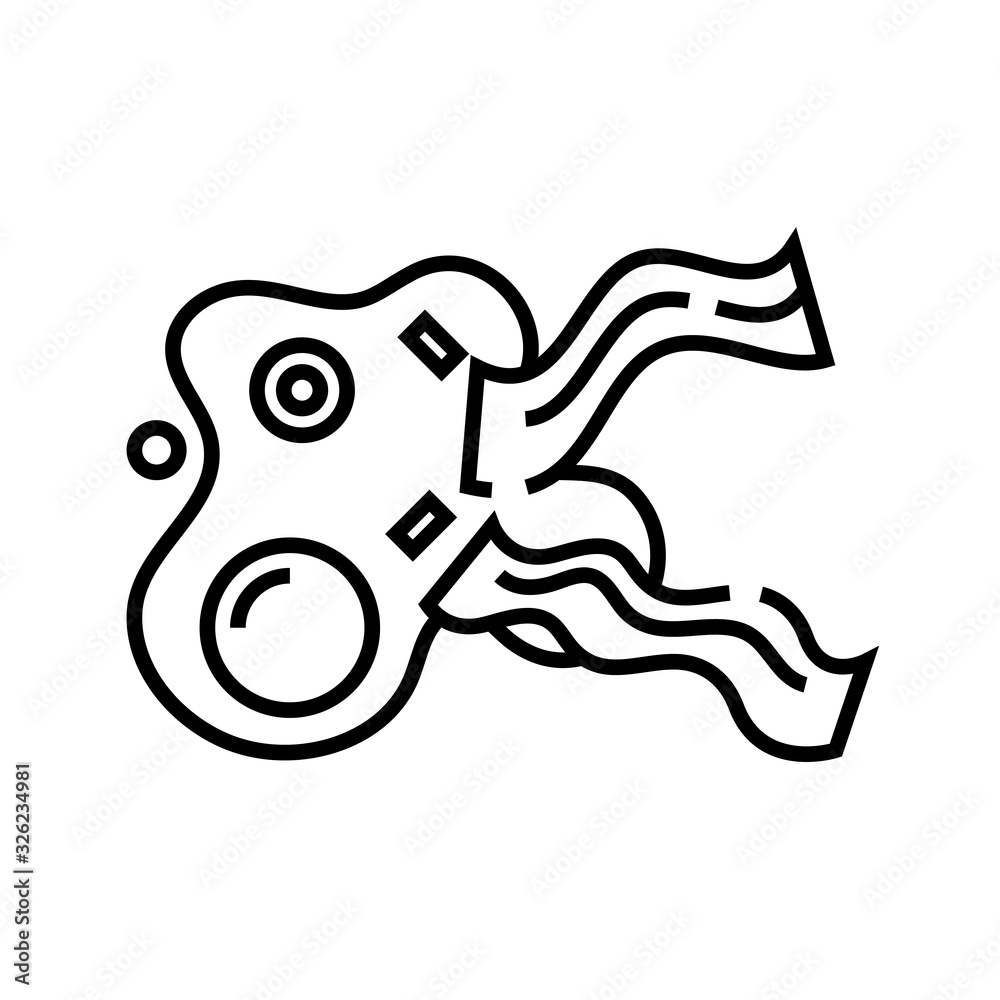 Eggs with meat line icon, concept sign, outline vector illustration, linear symbol. Eggs with meat line icon, concept sign, outline vector illustration, linear symbol.