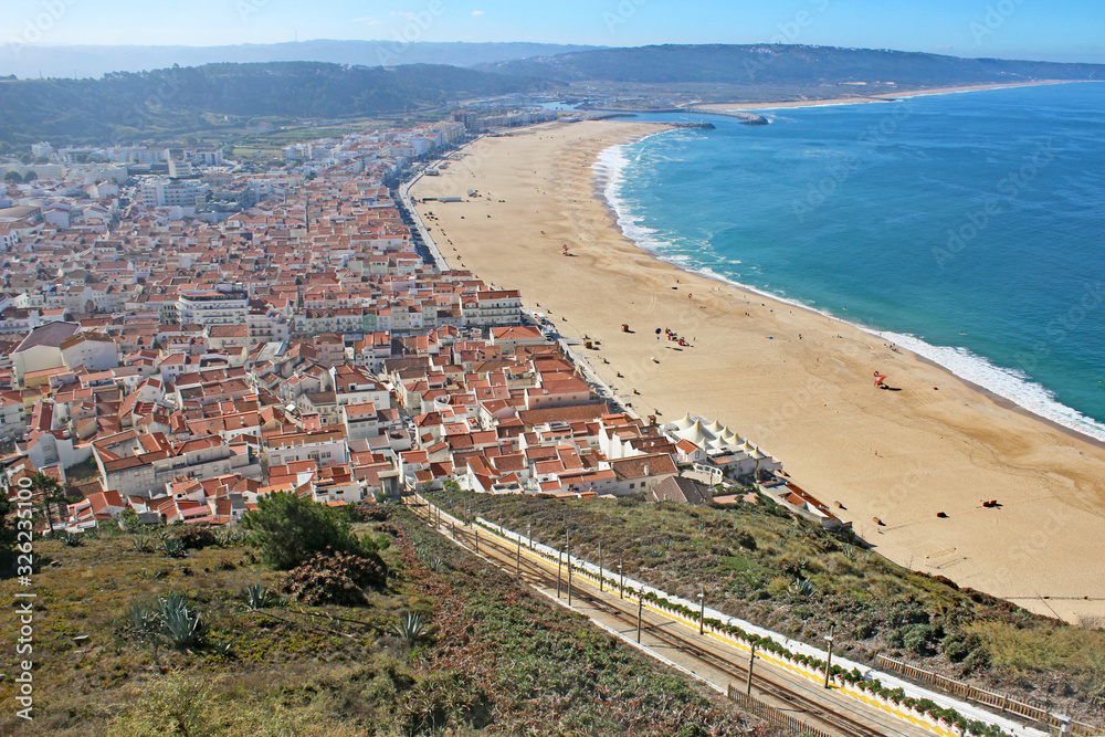 Nazare town from Sitio, Portugal