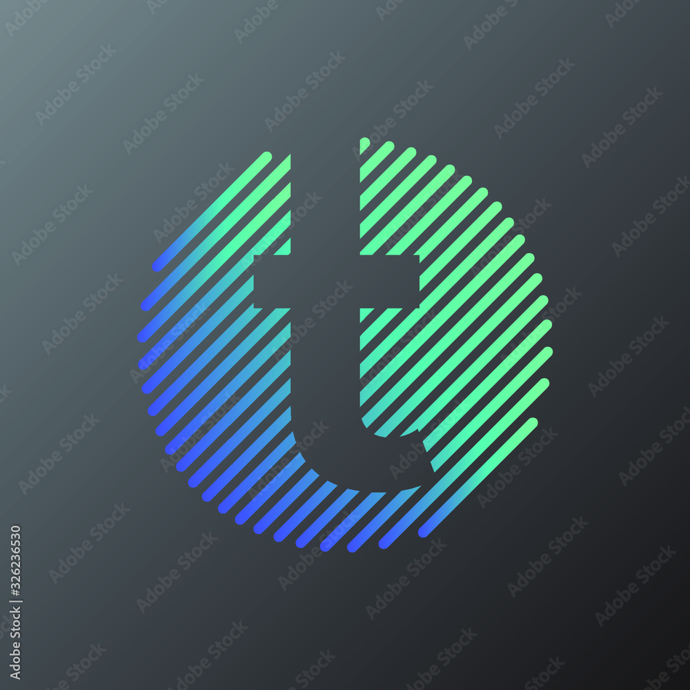 Obraz premium initial letter inside circle line