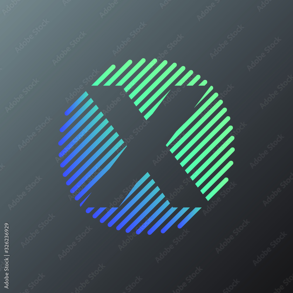 Obraz premium initial letter inside circle line