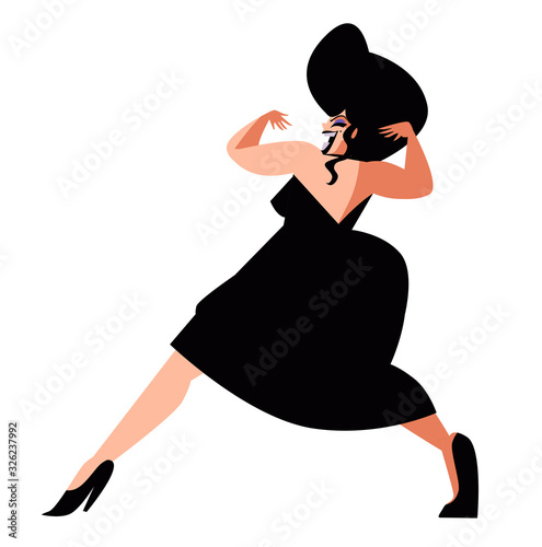 beautiful plus size chubby woman