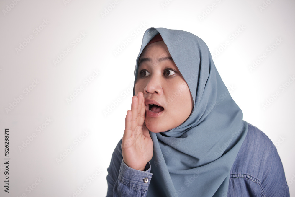 Muslim Lady Whispering Something