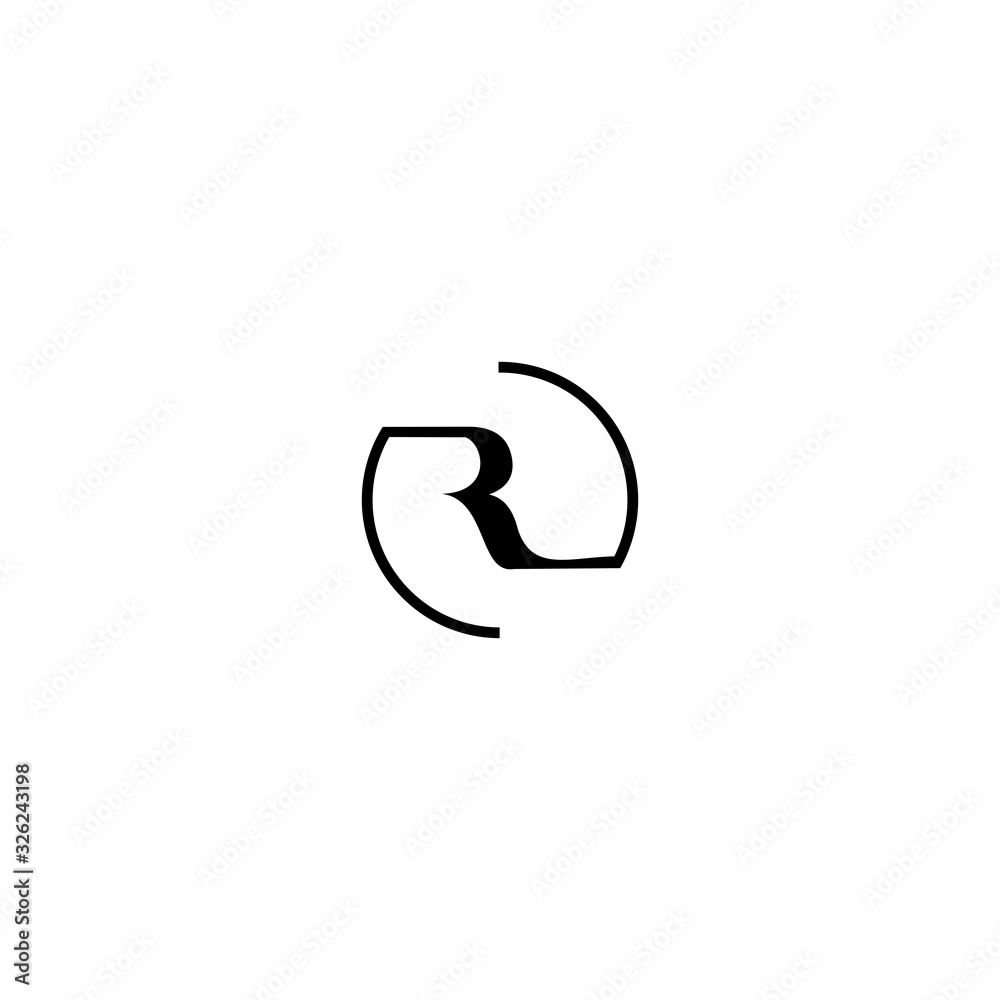 R logo icon design template elements R logo icon design template elements