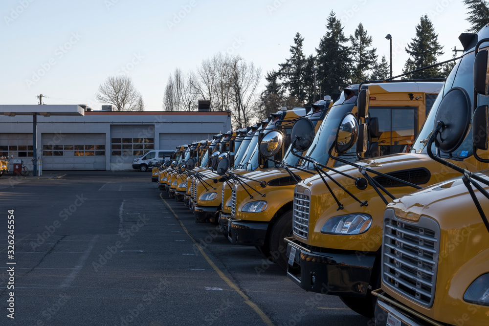 School bus lot #4