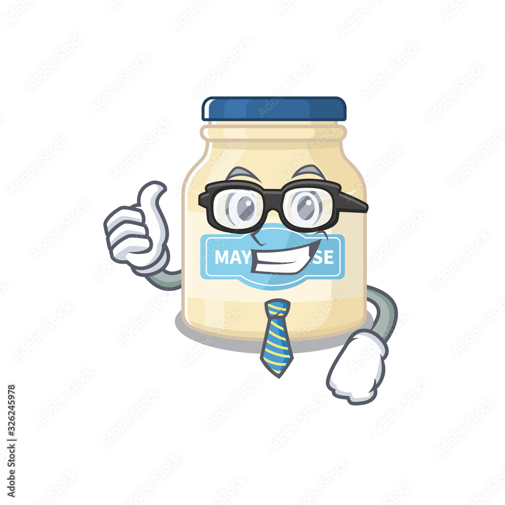 cool and smart Businessman mayonnaise wearing glasses