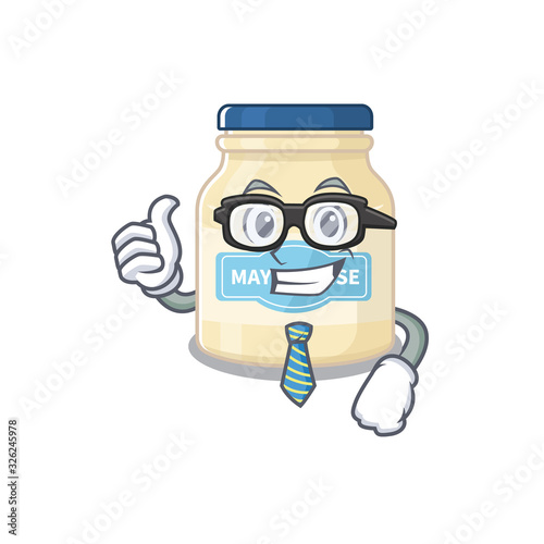 cool and smart Businessman mayonnaise wearing glasses