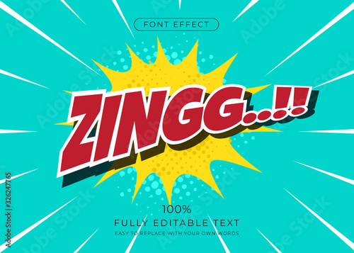 Comic text effect. Editable font style