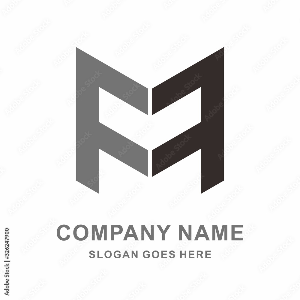 Geometric Square Letter F Business Company Vector Logo Design Geometric Square Letter F Business Company Vector Logo Design