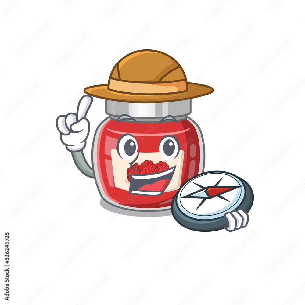 Raspberry jam experienced Explorer using a compass Raspberry jam experienced Explorer using a compass