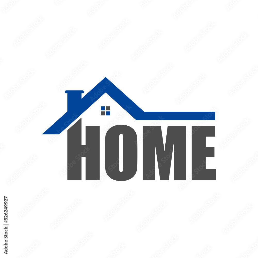 Home simple logo design vector