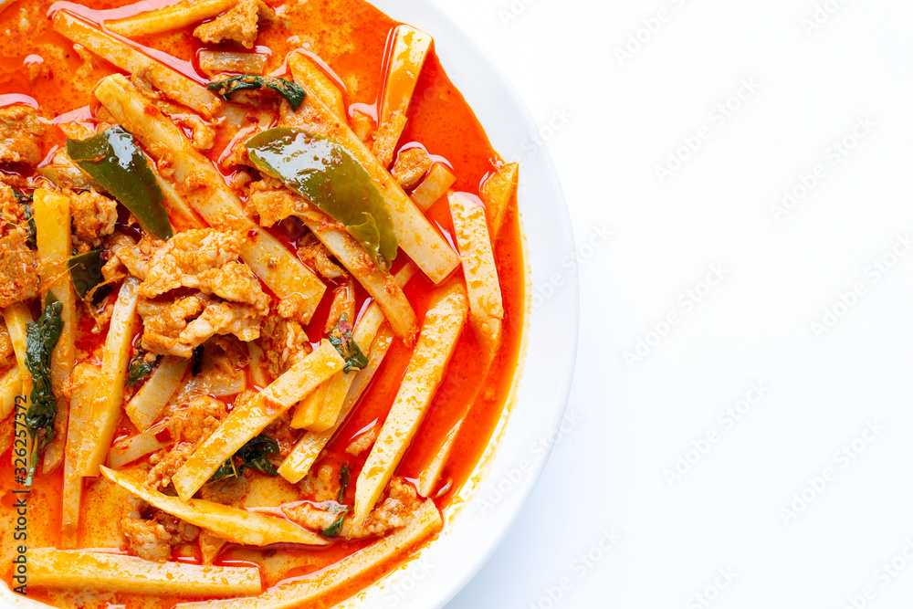 Red curry preserved bamboo shoot with pork Red curry preserved bamboo shoot with pork