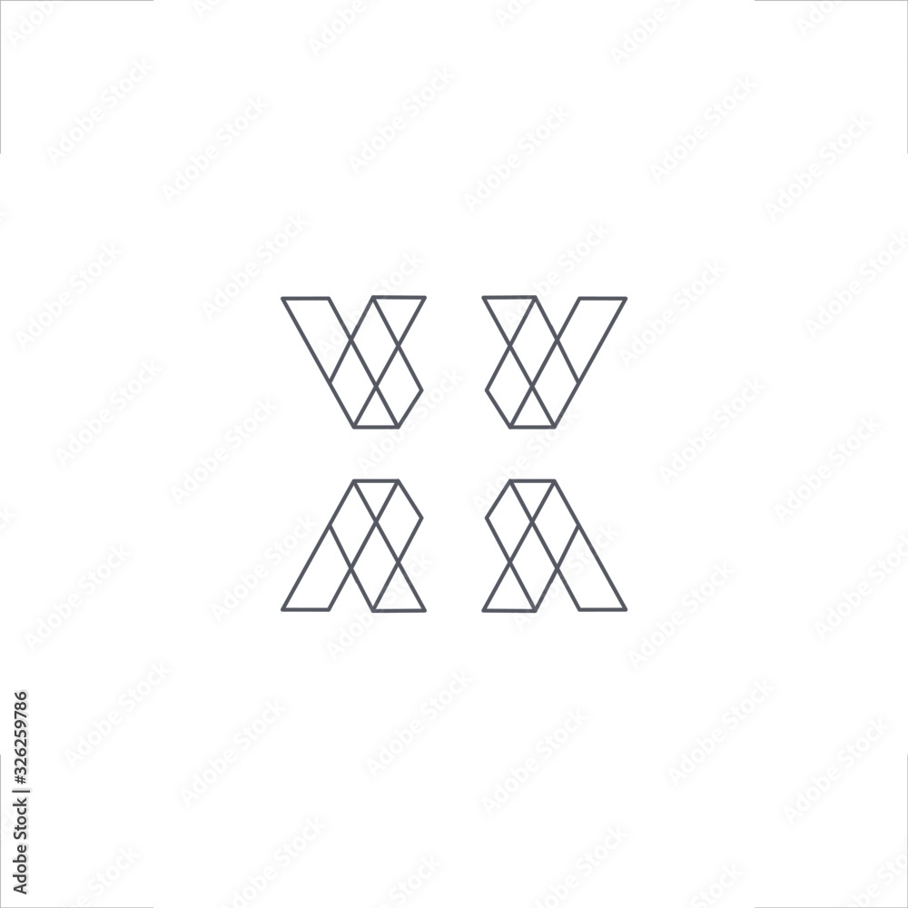 V letter initial logo design with A letter V letter initial logo design with A letter