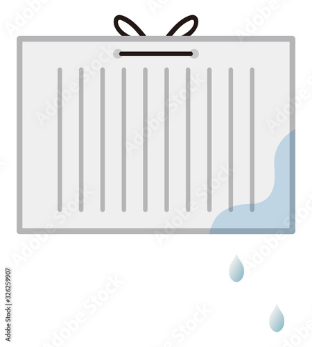 水に濡れた書類