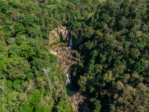 Beautiful aerial view of the Nauyaca Waterfall In Costa Rica