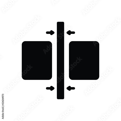 Black solid icon for thin 