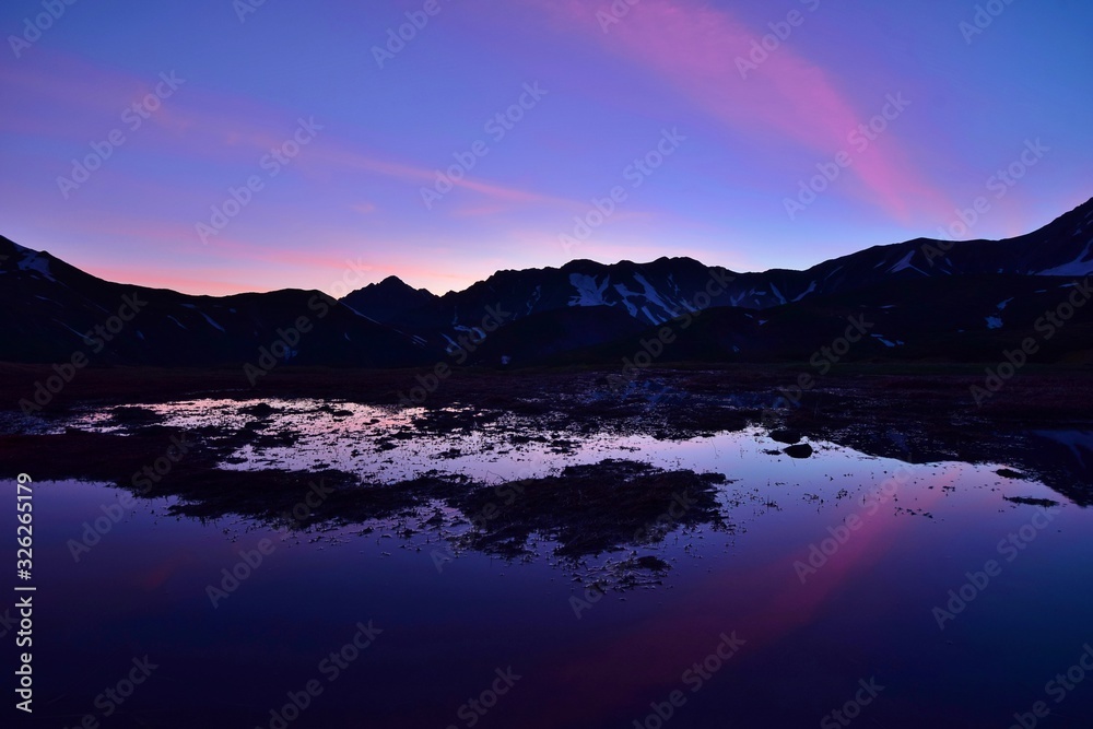 Morning scenery in Tateyama Alpine, Japan