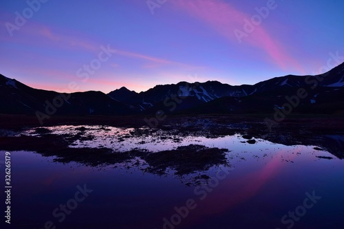 Morning scenery in Tateyama Alpine  Japan