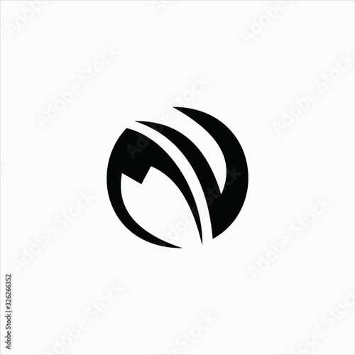 Alphabet Letter Icon Logo mv and vm Design Template
