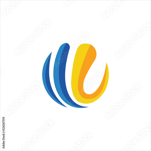 initial letter mv or vm logo vector design