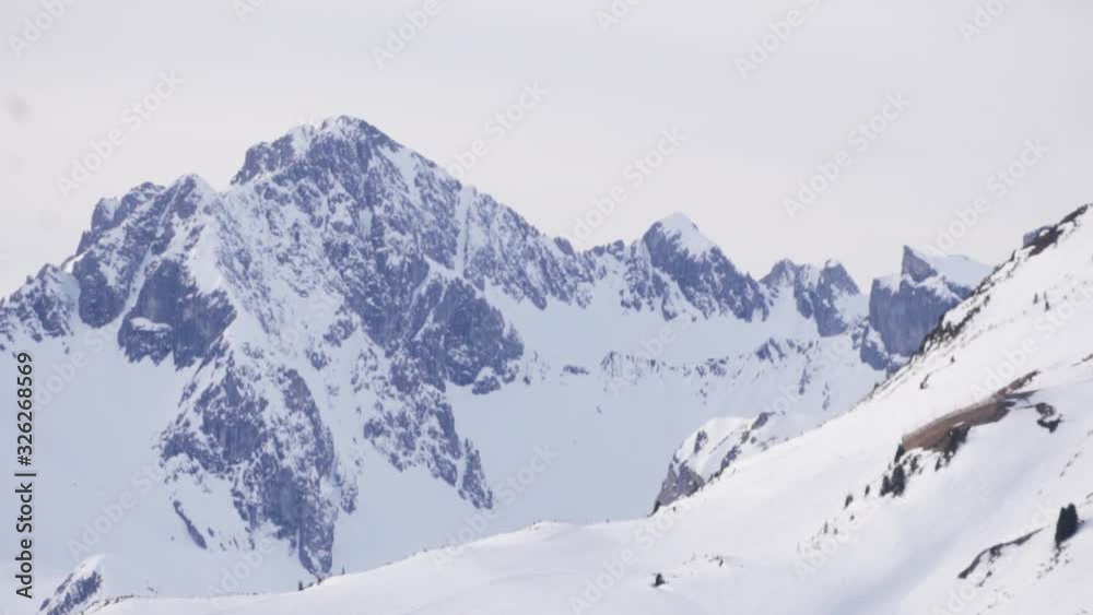 POV - Mountain top in the winter season POV - Mountain top in the winter season