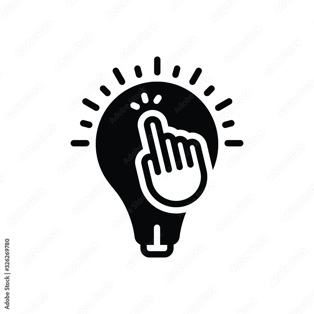 Black solid icon for inspire 