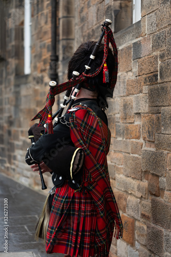 Obraz na płótnie Scottish bagpiper