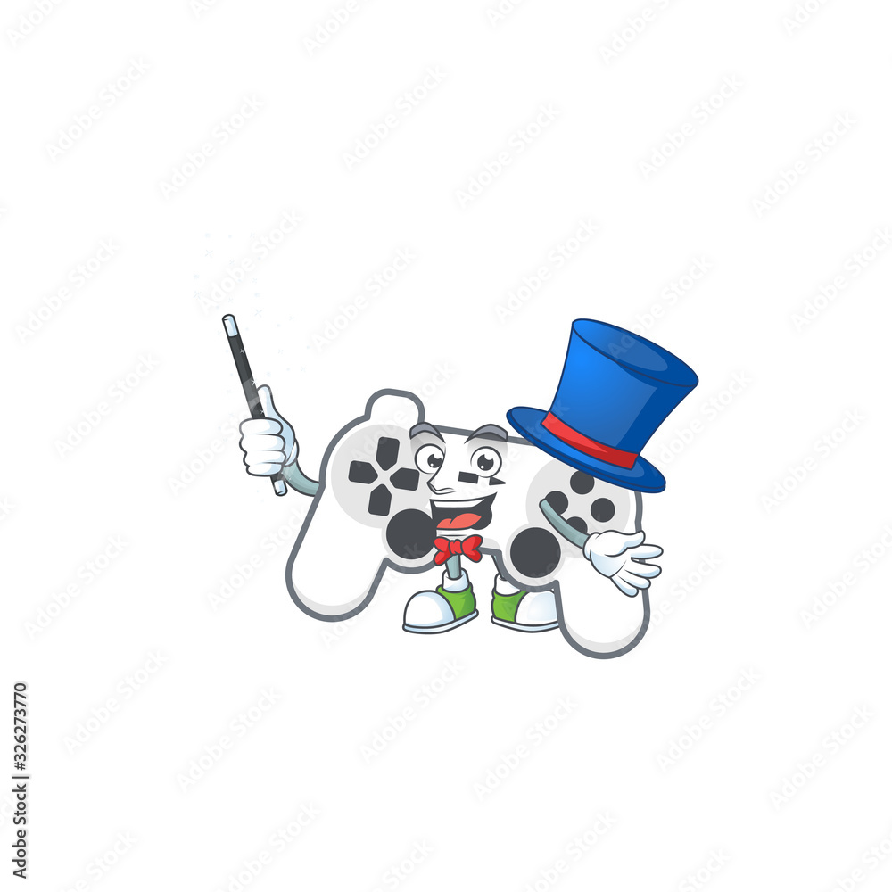 A character of white joystick performance as a Magician A character of white joystick performance as a Magician