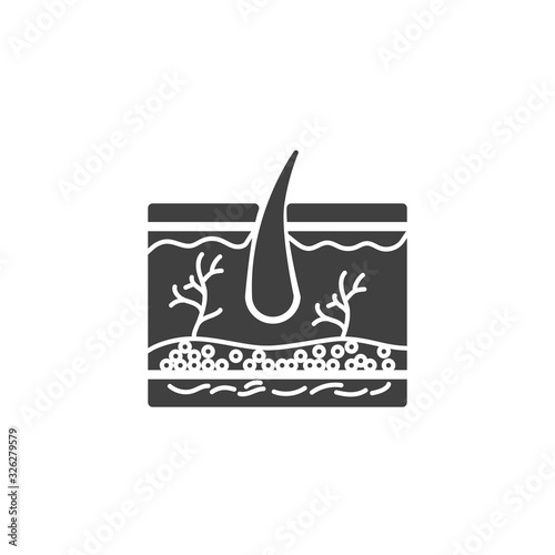 Skin cancer vector icon. filled flat sign for mobile concept and web design. Melanoma skin cancer glyph icon. Symbol, logo illustration. Vector graphics