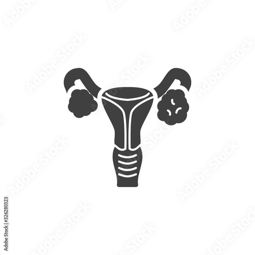 Ovarian cancer vector icon. filled flat sign for mobile concept and web design. Oncology ovarian cancer glyph icon. Symbol, logo illustration. Vector graphics