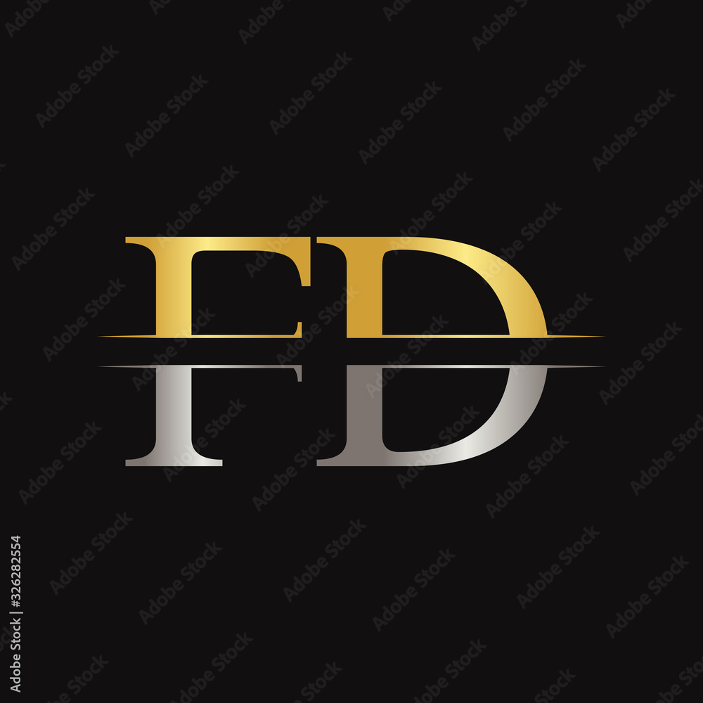 FD letter Type Logo Design vector Template. Abstract Letter FD logo Design