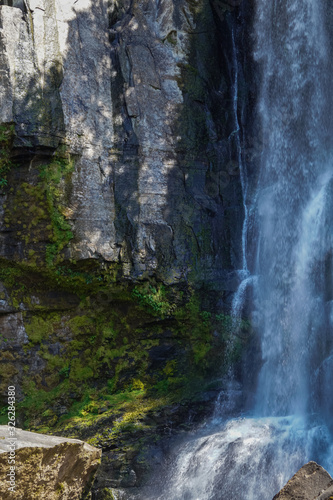 Beautiful aerial view of the Nauyaca Waterfall In Costa Rica