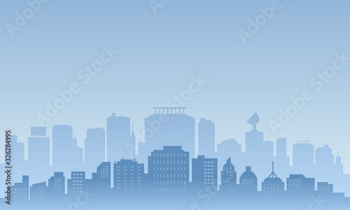 City skyline in the daytime. Urban landscape