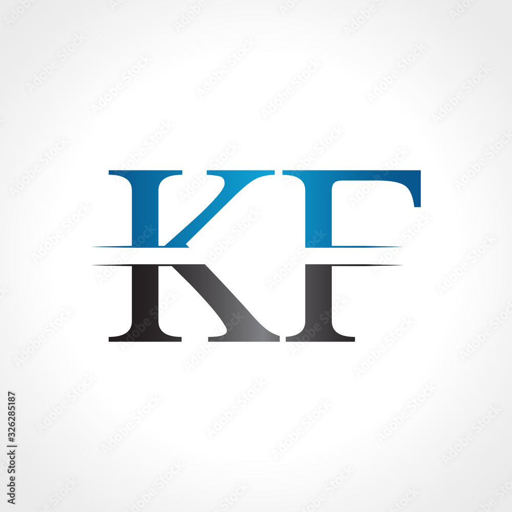 Initial KF letter Logo Design vector Illustration. Abstract Letter KF logo Design Initial KF letter Logo Design vector Illustration. Abstract Letter KF logo Design
