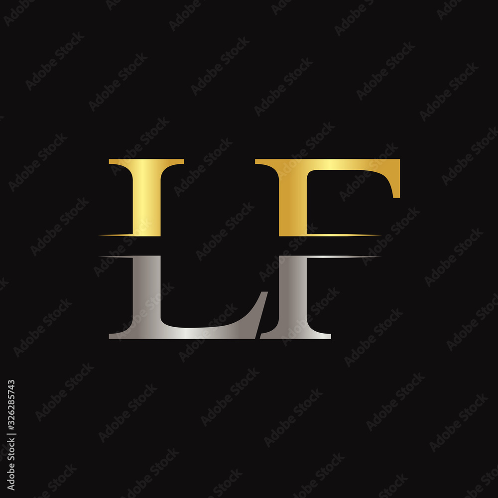 Initial LF letter Logo Design vector Template. Abstract Black Letter LF logo Design Initial LF letter Logo Design vector Template. Abstract Black Letter LF logo Design