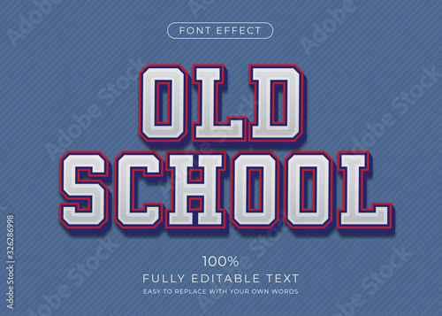 College text effect. editable font style
