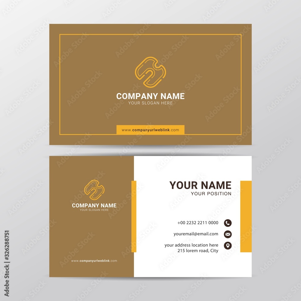 Business card design template with modern and clean style Business card design template with modern and clean style