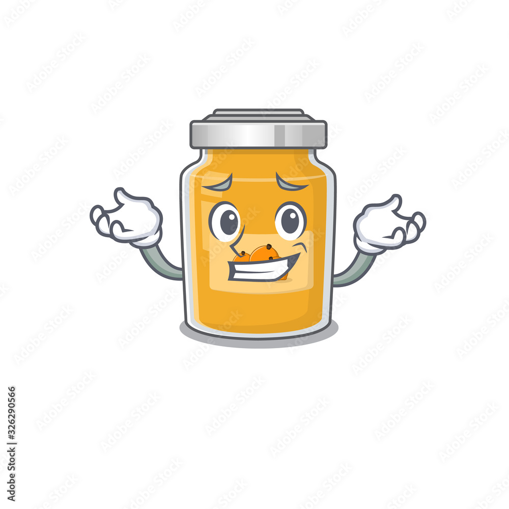 cute Grinning appricot in mascot cartoon style cute Grinning appricot in mascot cartoon style