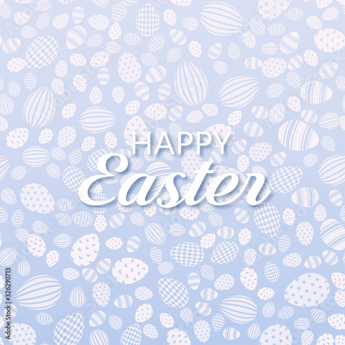 Happy Easter card with eggs. vector