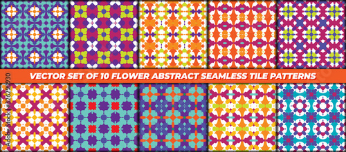 pattern for textile printing, Seamless abstract ornamental vector set