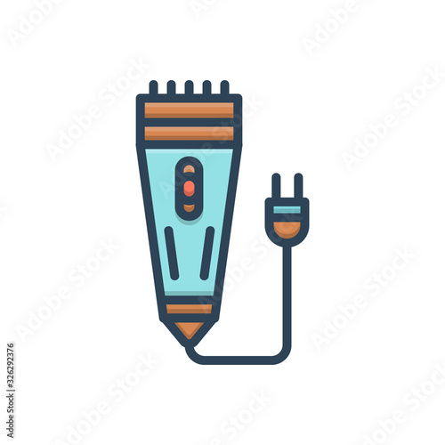 Color illustration icon for razor  