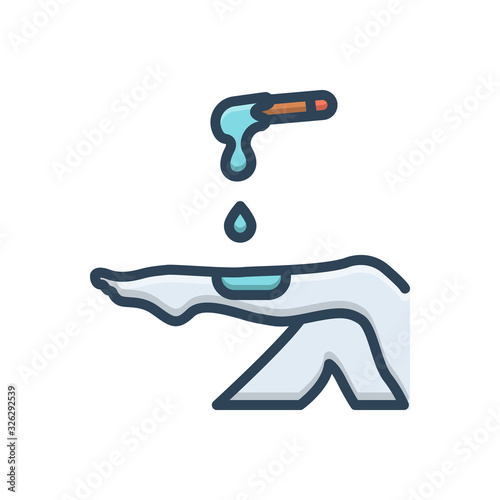Color illustration icon for waxing  