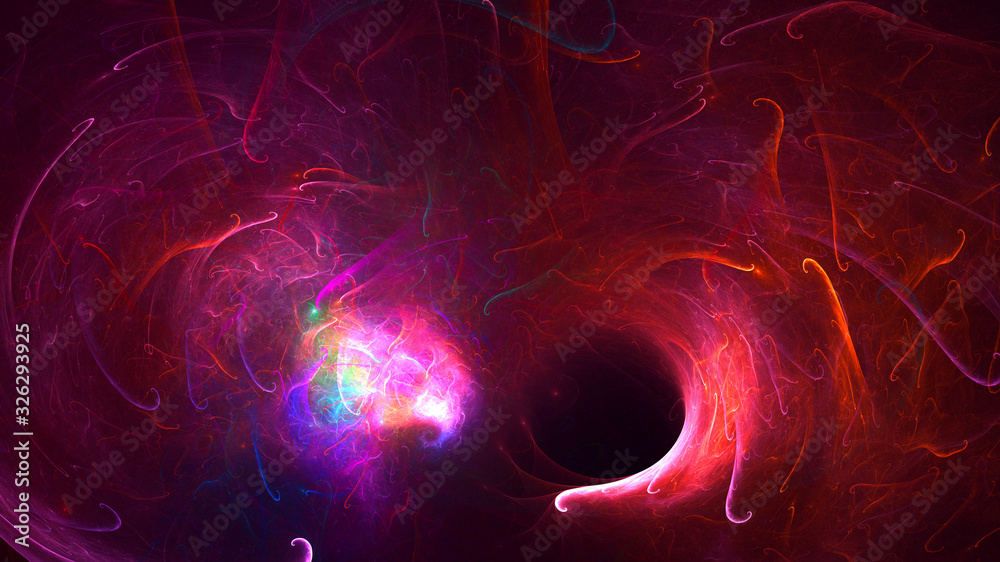 3D rendering abstract red fractal light background 3D rendering abstract red fractal light background