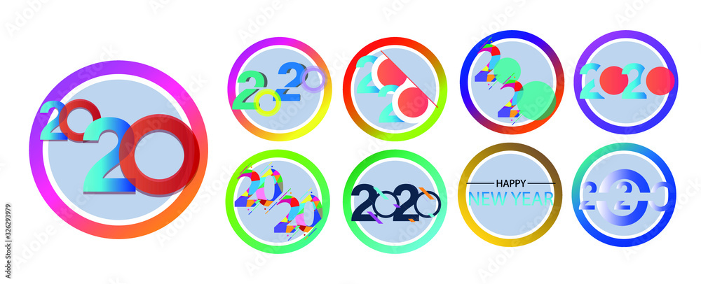 The 2020 round icon for social media stories. Perfect for bloggers.