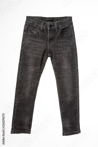 black jeans isolated on a white background