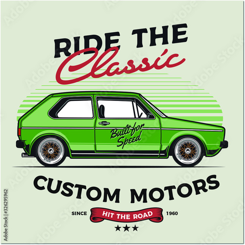 vector illustration classic car 